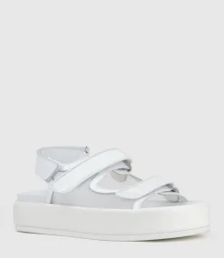 Saskia Mesh Footbed Sandal In White