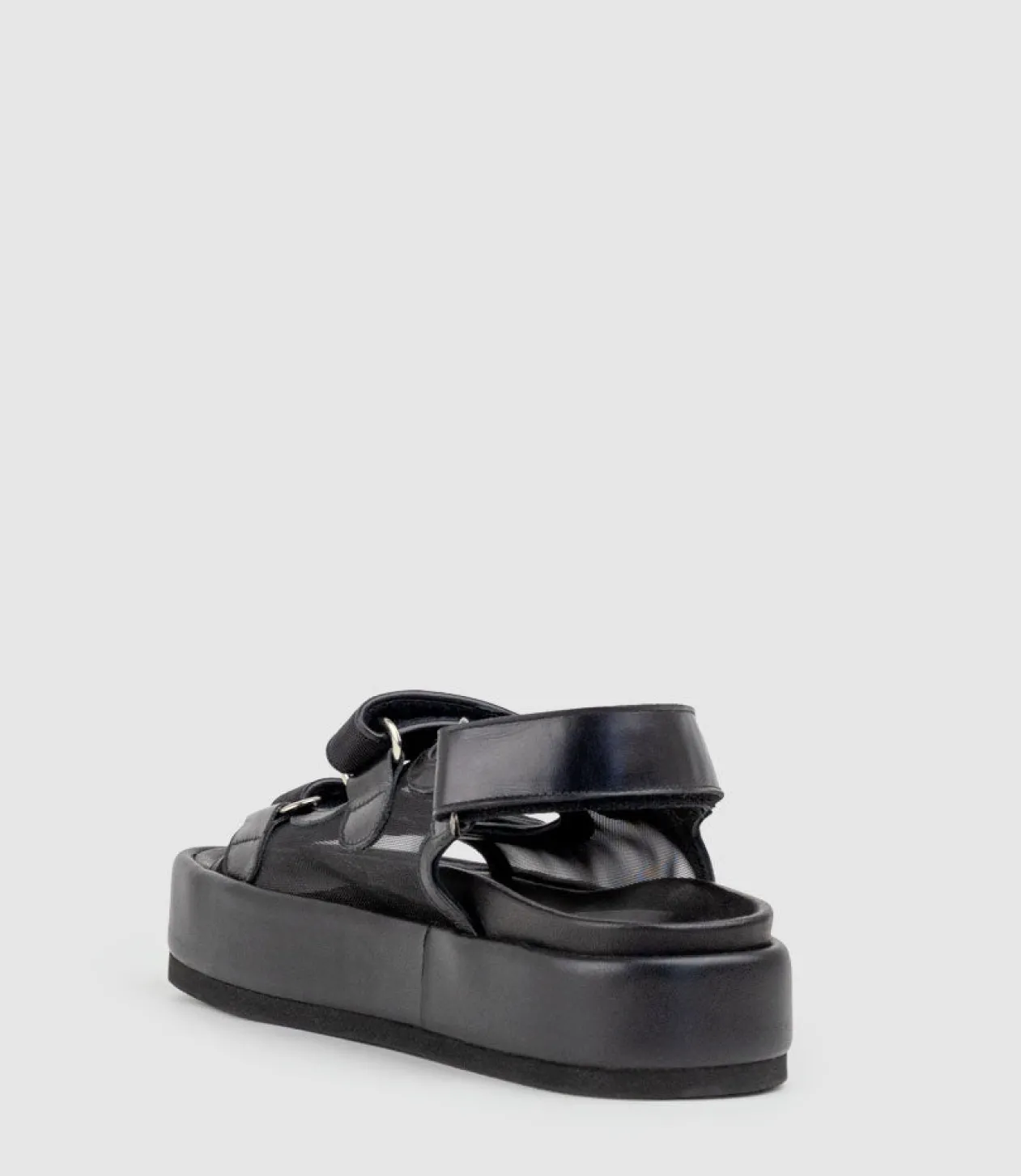 Saskia Mesh Footbed Sandal In Black