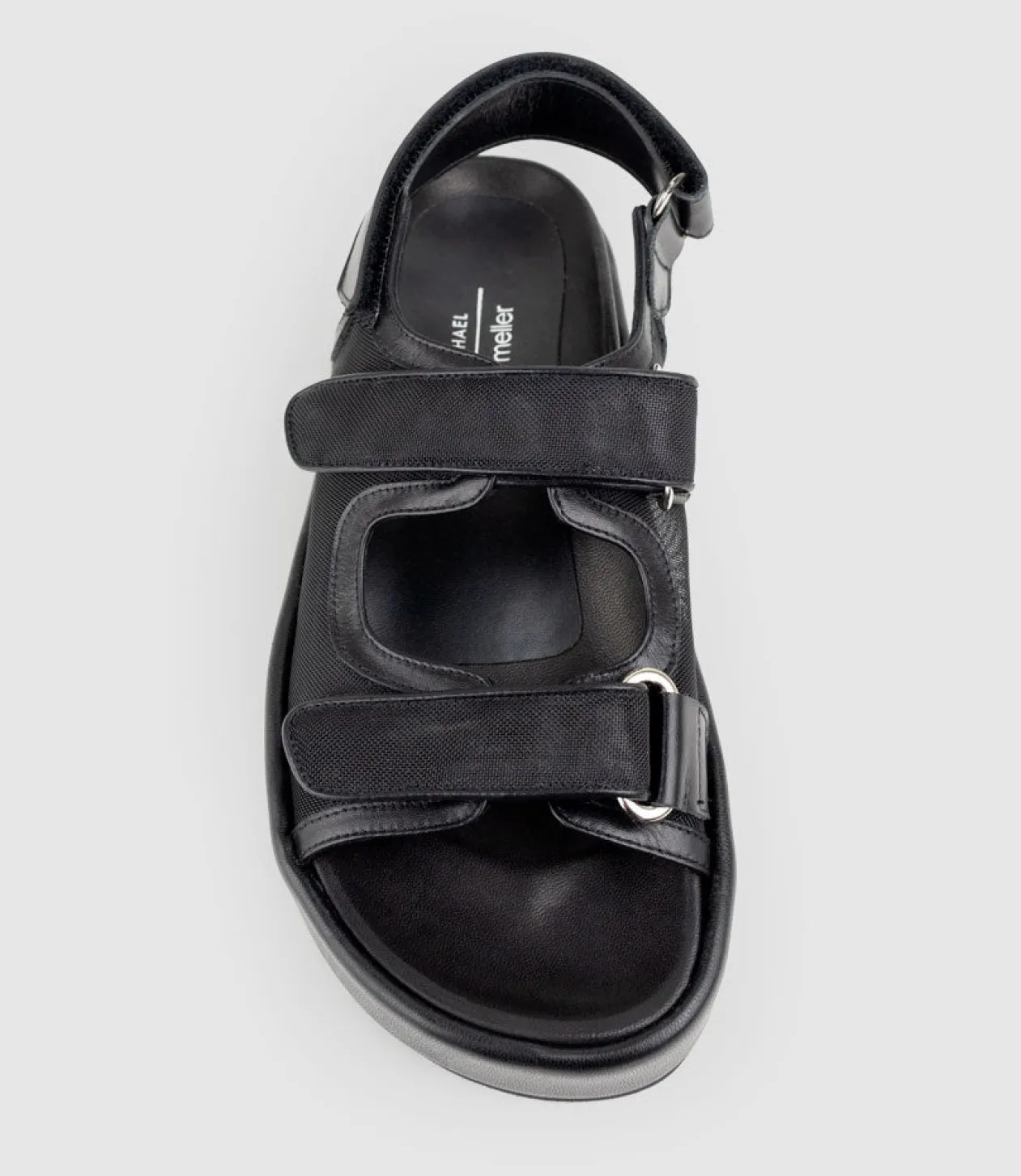 Saskia Mesh Footbed Sandal In Black