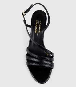 Sedai70 Strappy Sandal In Black Snake