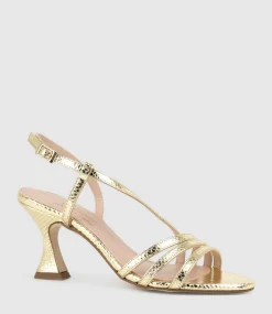 Sedai70 Strappy Sandal In Gold Snake