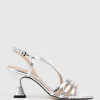 Sedai70 Strappy Sandal In Silver Snake