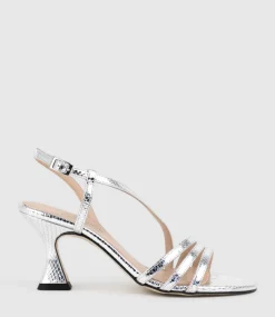 Sedai70 Strappy Sandal In Silver Snake