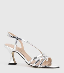 Sedai70 Strappy Sandal In Silver Snake