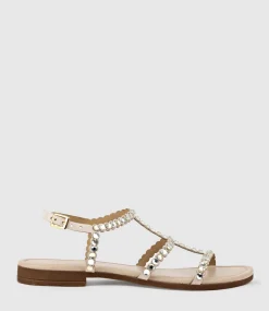 Selan Crystal Sandal In Offwhite