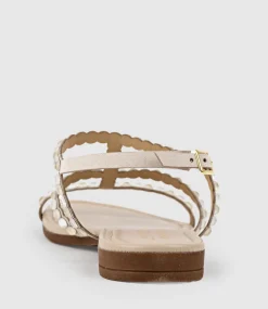 Selan Crystal Sandal In Offwhite