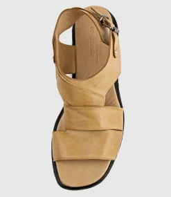 Sia Open Toe Enclosed Sandal In Sand