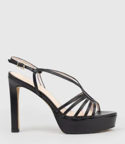 Sienna110 Strappy Platform Sandal In Black