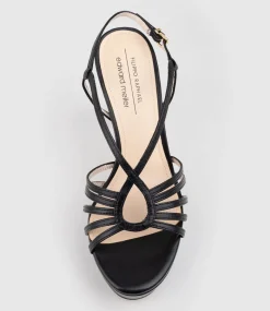Sienna110 Strappy Platform Sandal In Black