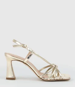 Simmer90 Strappy Slingback Sandal In Gold