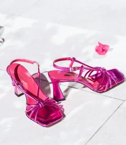 Simmer90 Strappy Slingback Sandal In Fuchsia