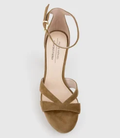 Sloane110 Platform Sandal In Tawny Suede
