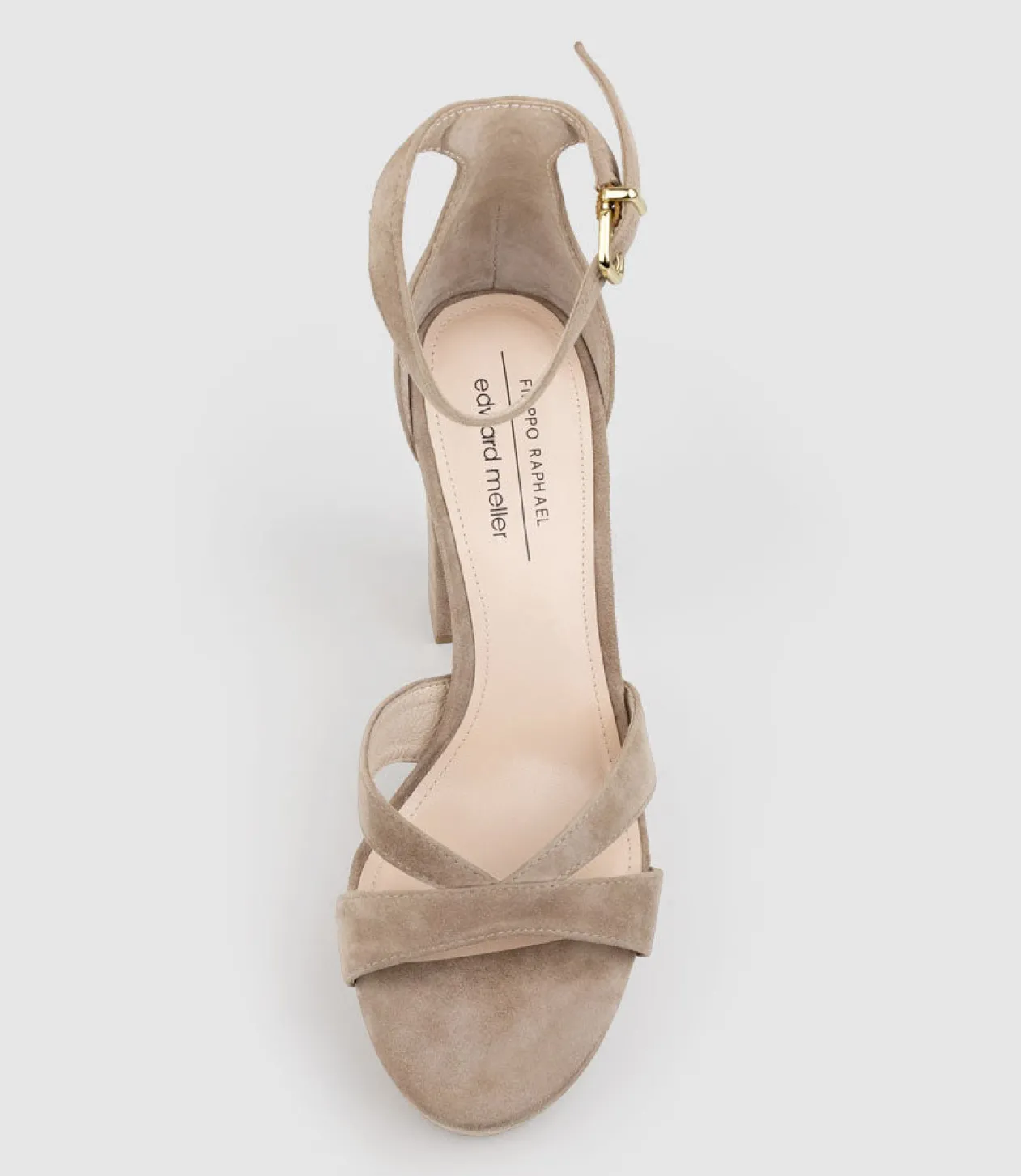 Sloane110 Platform Sandal In Nude Suede