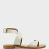 Solinda Ankle Wrap Sandal In White