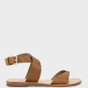 Solinda Ankle Wrap Sandal In Tan