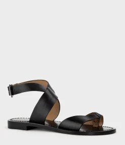 Solinda Ankle Wrap Sandal In Black
