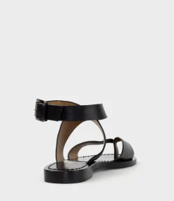 Solinda Ankle Wrap Sandal In Black