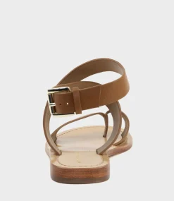 Solinda Ankle Wrap Sandal In Tan