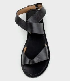 Solinda Ankle Wrap Sandal In Black