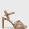 Sona90 Cross Strap Platform Sandal In Nude Patent
