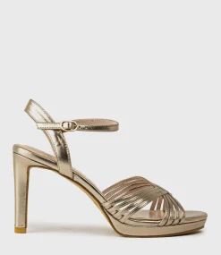 Sona90 Cross Strap Platform Sandal In Rosegold