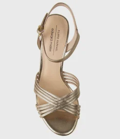 Sona90 Cross Strap Platform Sandal In Rosegold