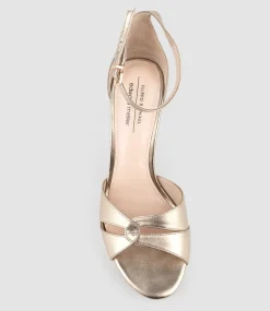 Spencer90 Interlocked Detail Platform Sandal In Rosegold