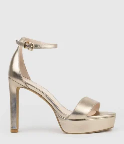 Sydney110 Single Strap Platform Sandal In Rosegold