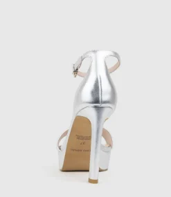 Sydney110 Single Strap Platform Sandal In Silver