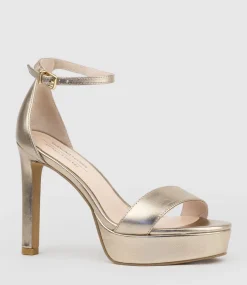 Sydney110 Single Strap Platform Sandal In Rosegold