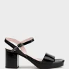Sylas75 Platform Sandal In Black Patent