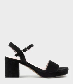 Sylas75 Platform Sandal In Black Suede