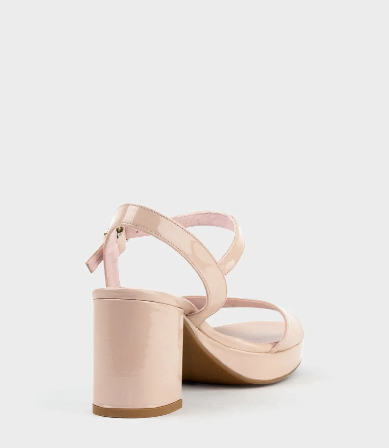 Sylas75 Platform Sandal In Nude Patent