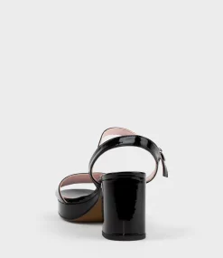 Sylas75 Platform Sandal In Black Patent