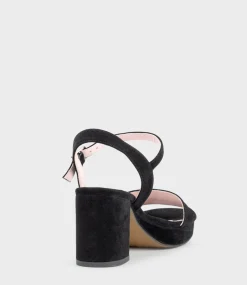 Sylas75 Platform Sandal In Black Suede