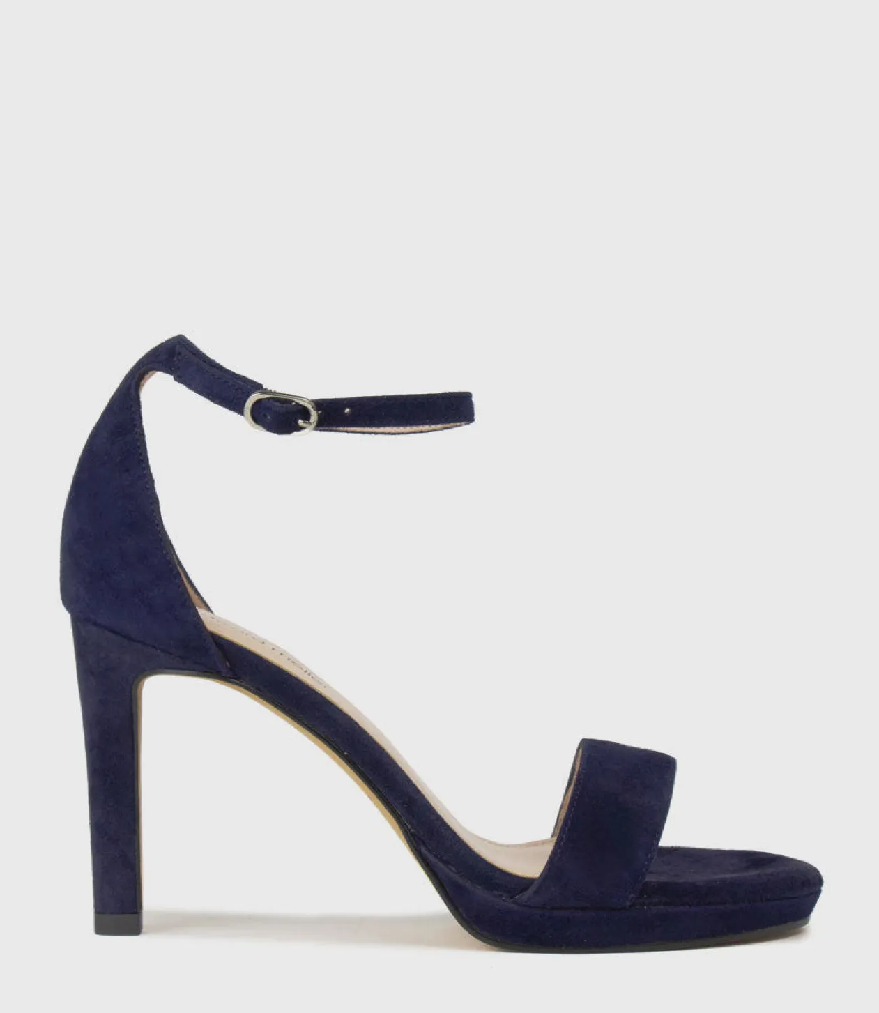 Sylvia90 Platform Sandal In Navy Suede