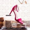 Sylvia90 Platform Sandal In Hot Pink Suede