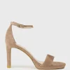 Sylvia90 Platform Sandal In Nude Suede