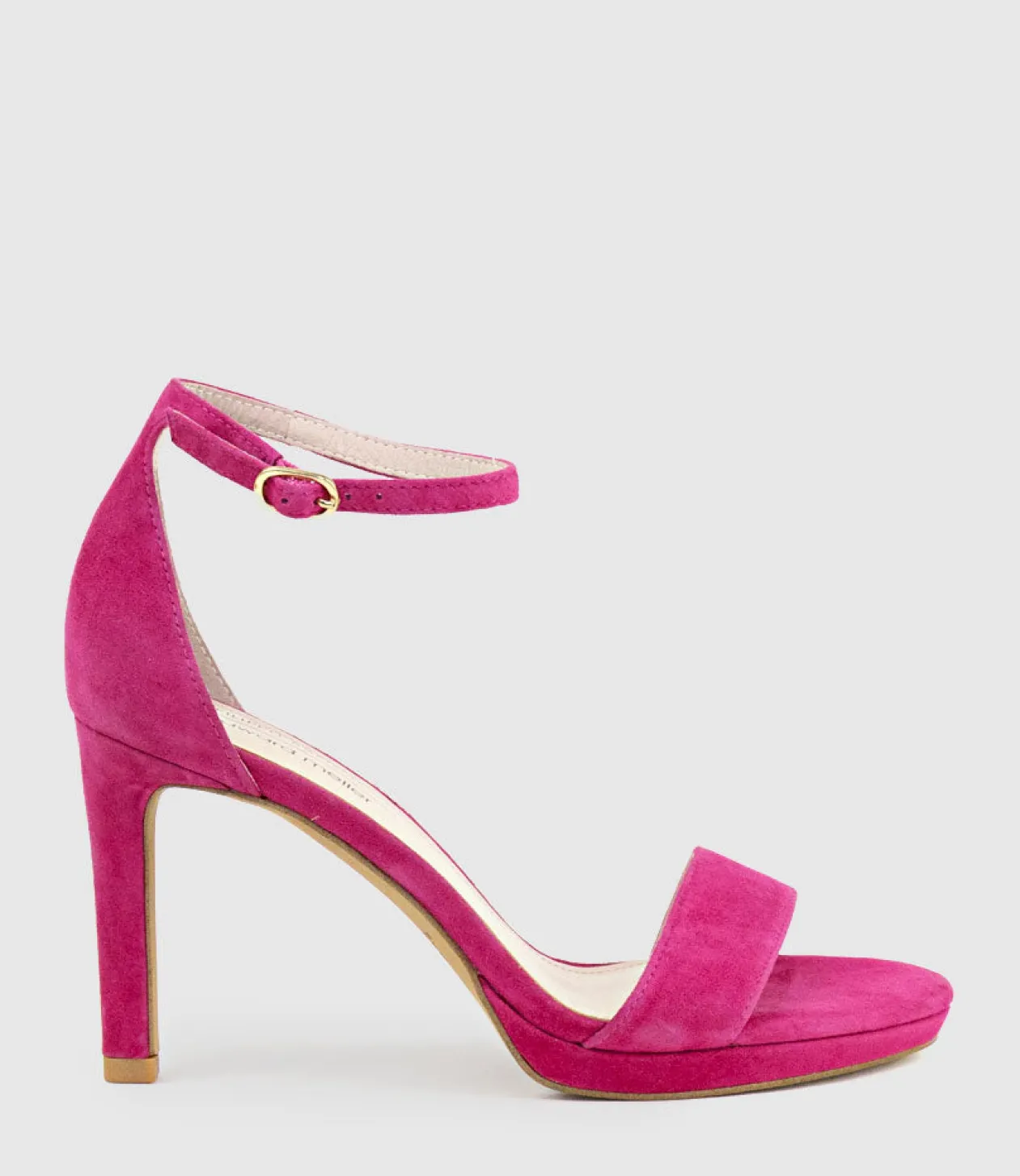 Sylvia90 Platform Sandal In Hot Pink Suede