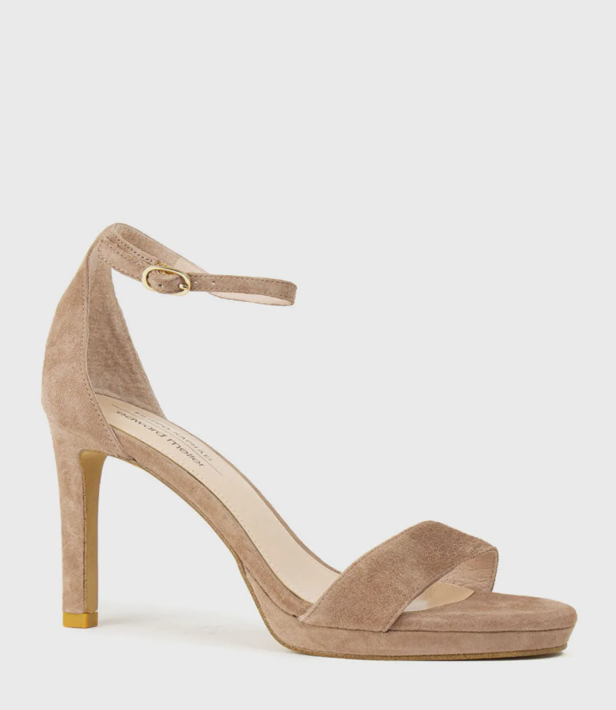 Sylvia90 Platform Sandal In Nude Suede