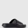 Teslyn Toe Thong Slide On Unit In Black