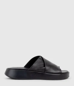 Teslyn Toe Thong Slide On Unit In Black