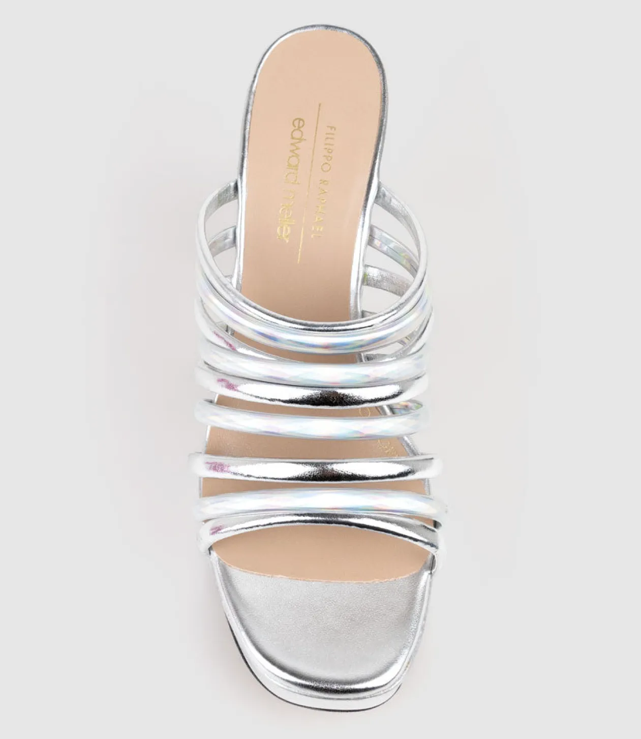 Testra115 Strappy Platform Slide In Silver