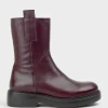 Udo Ankle Boot On Rubber Sole In Bordeaux