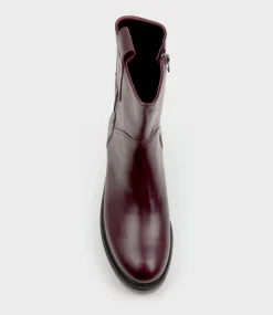 Udo Ankle Boot On Rubber Sole In Bordeaux