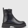 Ulani Ankle Boot On Thick Sole In Black