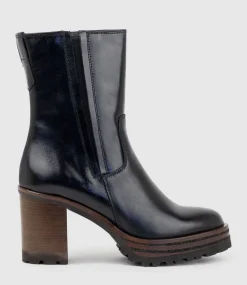 Ulara85 Lug Sole Ankle Boot In Black