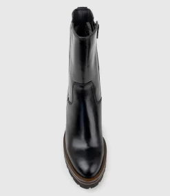 Ulara85 Lug Sole Ankle Boot In Black