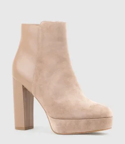 Ulias110 Half N Half Platform Boot In Nude Calf
