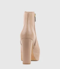 Ulias110 Half N Half Platform Boot In Nude Calf